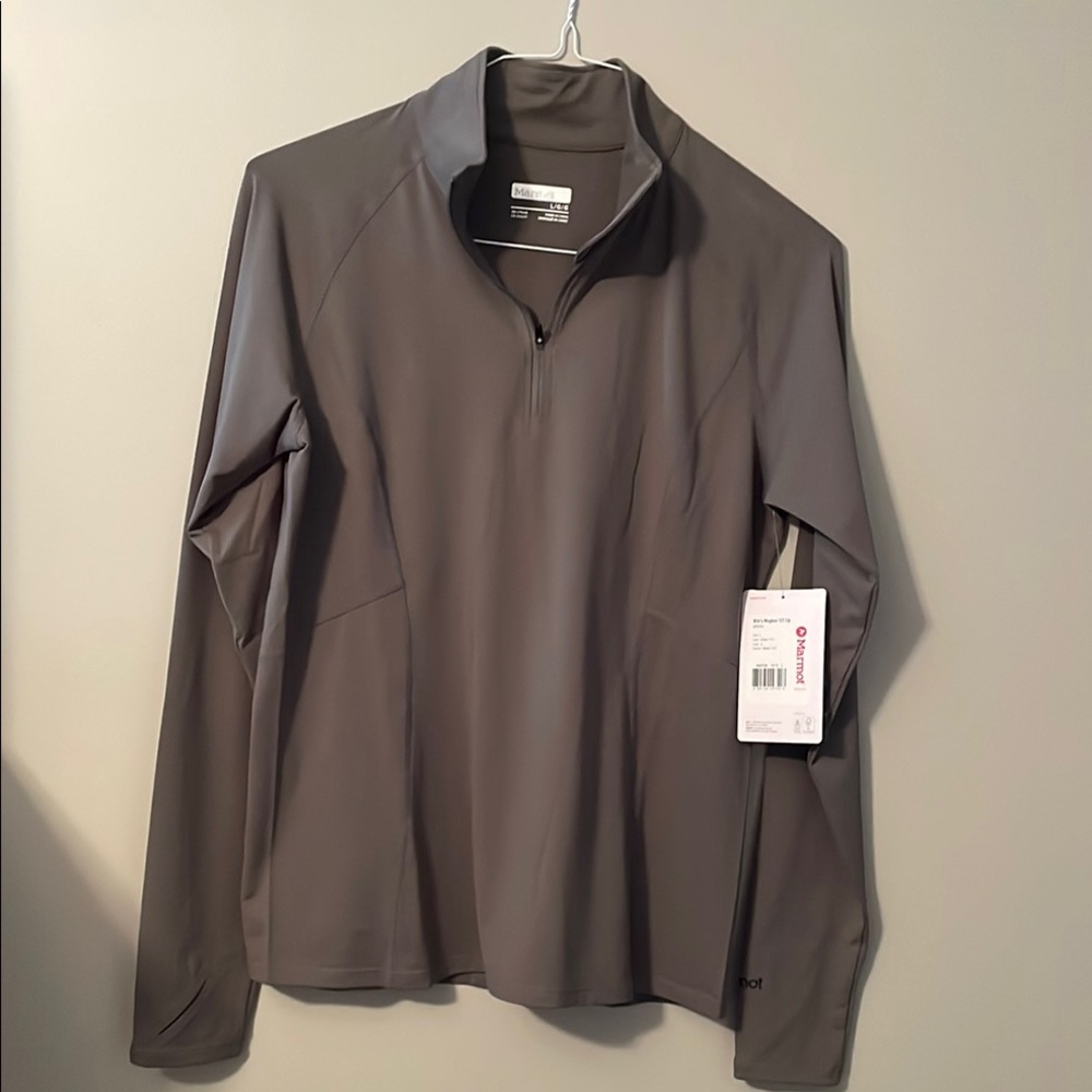 Gray Quarter-Zip Jacket
